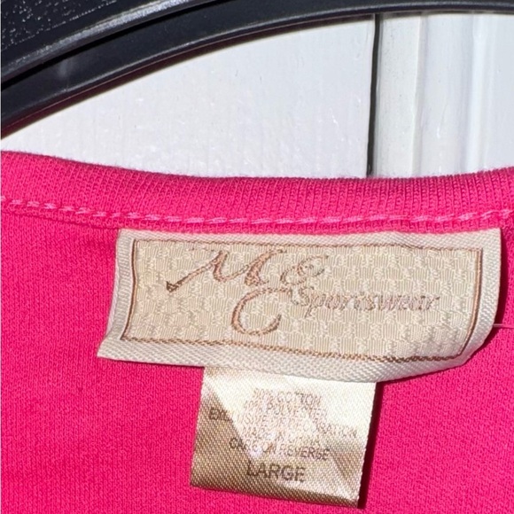 M&C Sportswear Women Long Sleeve Pink Snowflake T-Shirt Size L NWT hot pink - Picture 5 of 9